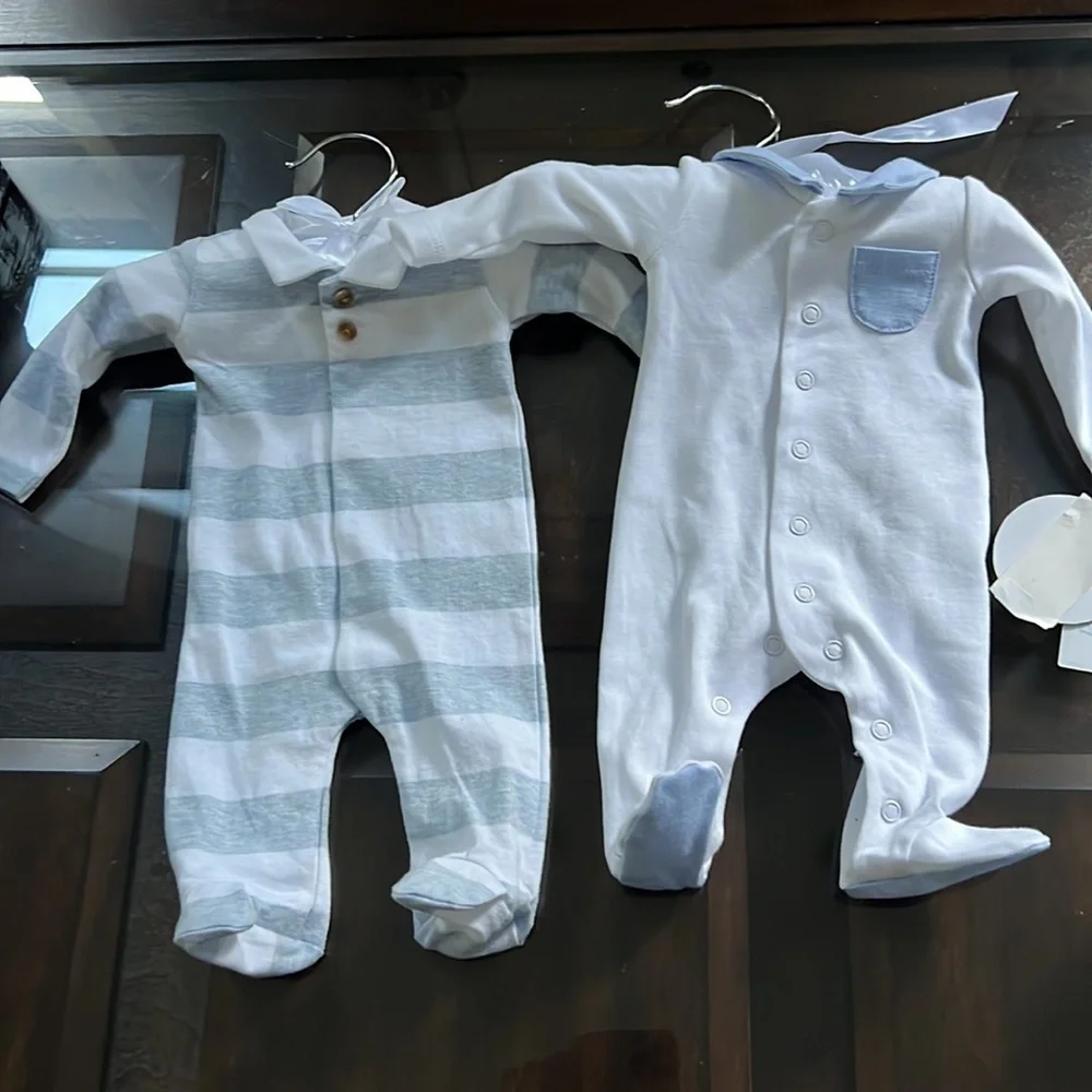 Bundle of Edgehill Collection Preemie And Newborn Coveralls. - Picture 7 of 8